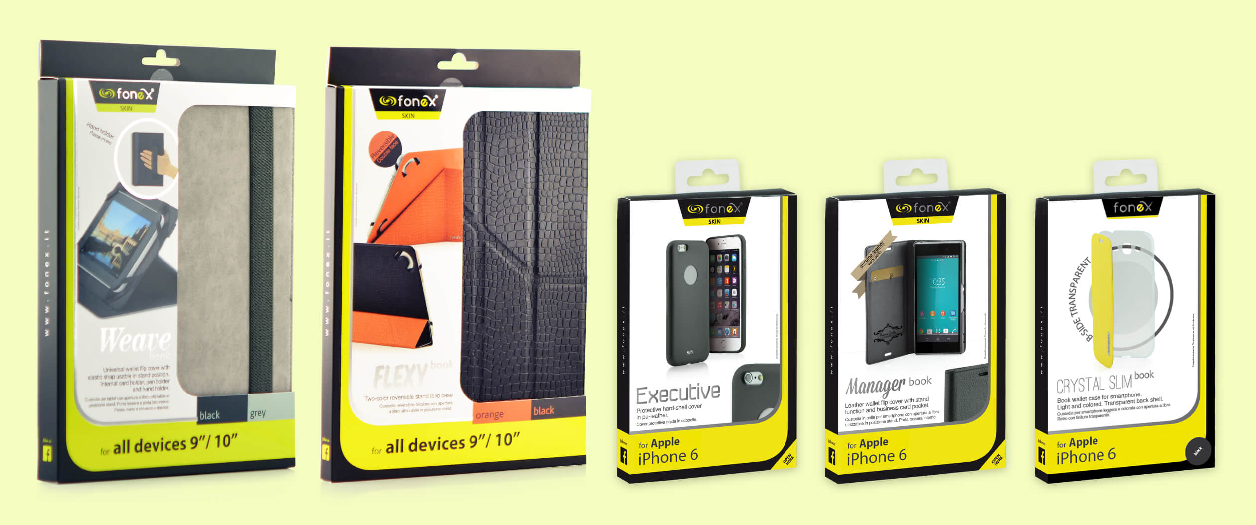 Packagings for Smartphones and tablets cases